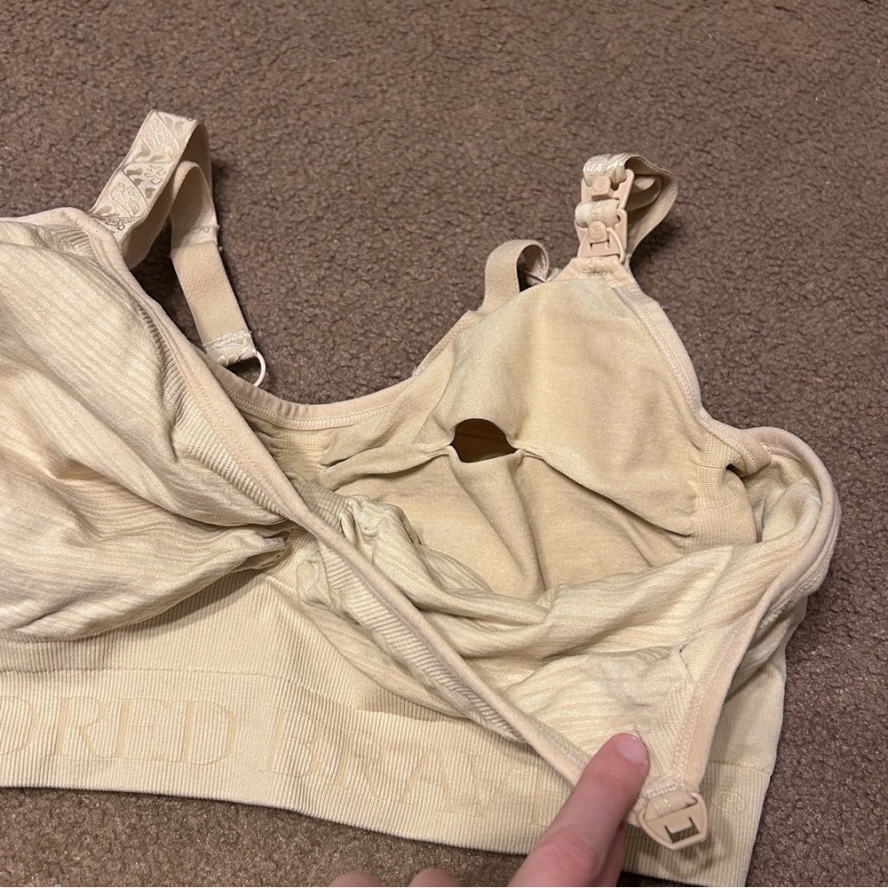 M-Busty Kindred Bravely Nursing/Pumping Bra Beige - Picture 2 of 6